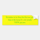 Das wahre Sie Autoaufkleber (Vorne)