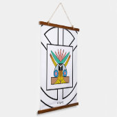 Das wahre Symbol des Friedens Wandteppich Mit Holzrahmen (Gewinkelt)