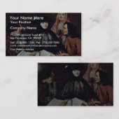 Das Wahrsager-Detail durch Longhi Pietro Visitenkarte (Vorne/Hinten)