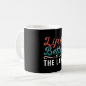 Das Wakeboard-Leben am See ist besser Kaffeetasse (Vorderseite Links)