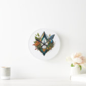 das Waldlied-2 Runde Wanduhr (Zuhause)