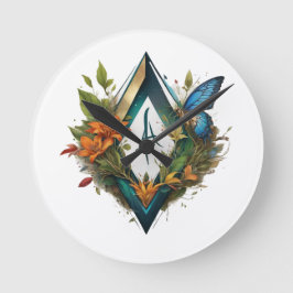 das Waldlied-2 Runde Wanduhr