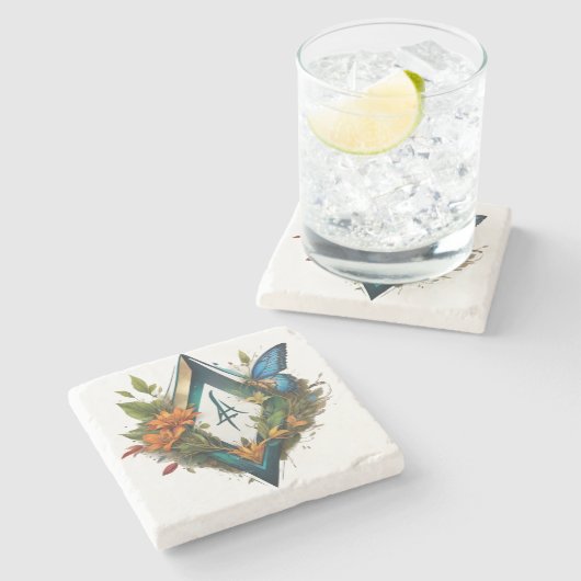 das Waldlied-2 Steinuntersetzer (Seitenansicht)