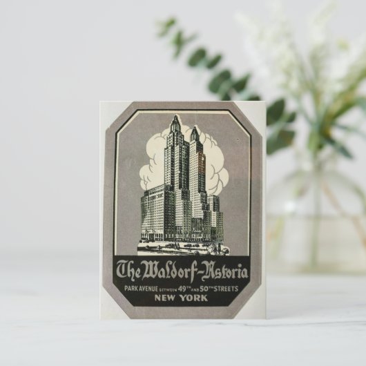 das Waldorf Astoria Park Ave. New York City Postkarte (Stehend Vorderseite)