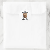 das Walking Bread Runder Aufkleber (Tasche)