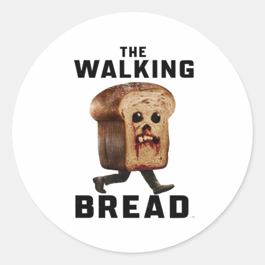 das Walking Bread Runder Aufkleber (Vorderseite)