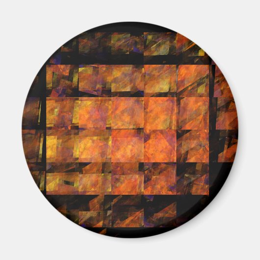 Das Wall Abstrakt Art Round Magnet (Vorne)