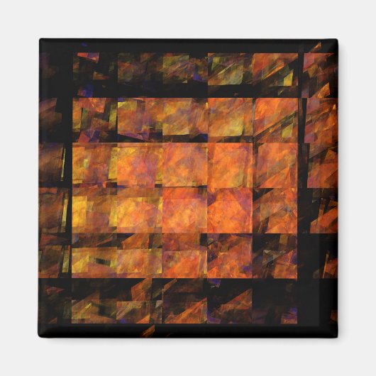Das Wall Abstrakt Art Square Magnet (Vorne)