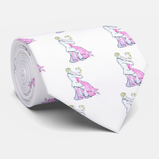 Das Walzer-Tänzer-Grafikdesign Krawatte (Gerollt)