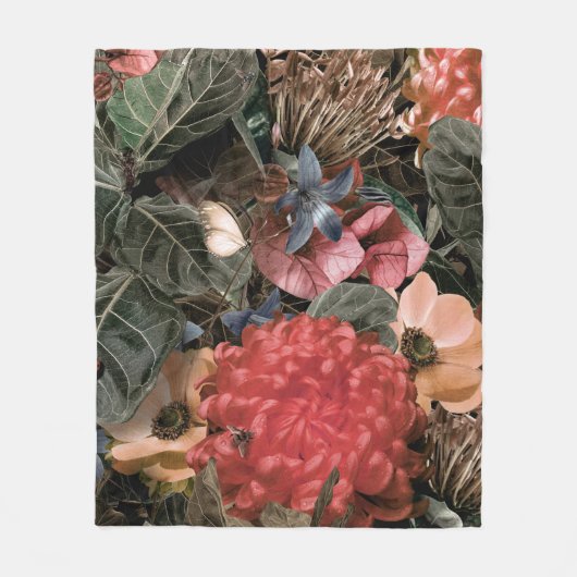 Das Wandgemälde. Blume und Pflanze mit Innen Fleecedecke (Vorderseite)