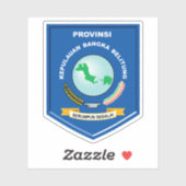 Das Wappen der Bangka Belitung Islands, Indonesien Aufkleber (Blatt)