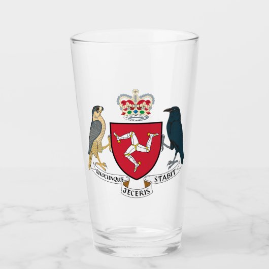 Das Wappen der Isle of Man Glas (Vorderseite)