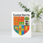 das Wappen des Baskenlandes (Euskal Herria), Postkarte (Stehend Vorderseite)