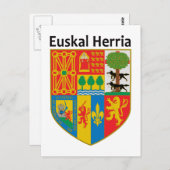das Wappen des Baskenlandes (Euskal Herria), Postkarte (Vorne/Hinten)