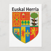das Wappen des Baskenlandes (Euskal Herria), Postkarte (Vorderseite)
