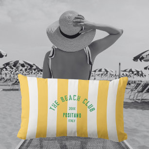 Das Wappen des Beach Club Gelb Cabana Streifen Kissen Für Draußen