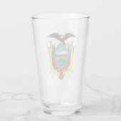 Das Wappen des Ecuador-Glases Glas (Rückseite)