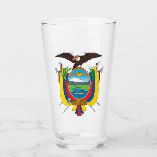 Das Wappen des Ecuador-Glases Glas (Vorderseite)