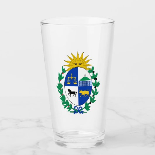 Das Wappen des Uruguay-Glases Glas (Vorderseite)