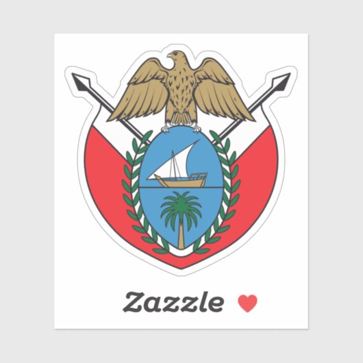Das Wappen Dubais Aufkleber (Blatt)