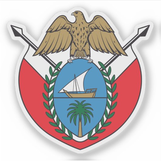 Das Wappen Dubais Aufkleber (Vorderseite)