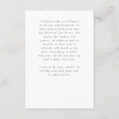 Das Wappen für die Hochzeit von Elegant Bride Begleitkarte (Rückseite)