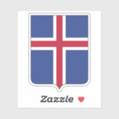 Das Wappen Islands (nur Escutcheon) Aufkleber (Blatt)