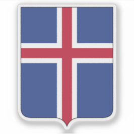 Das Wappen Islands (nur Escutcheon) Aufkleber