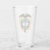 Das Wappen Kolumbiens Glas (Rückseite)
