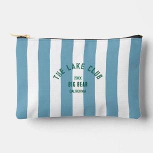 Das Wappen Lake Club Blue Nautical Strip Zubehörtasche