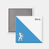 Das Wappen vom Kanton Zürich Magnet (Vorderseite/Rückseite)