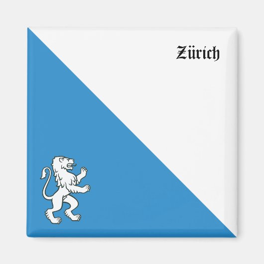 Das Wappen vom Kanton Zürich Magnet (Vorne)