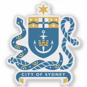 Das Wappen von Sydney, Australien Aufkleber