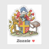 Das Wappen von Wellington, Neuseeland Aufkleber (Blatt)