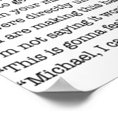 Das war alles, was sie vom Büro sagte Poster (Ecke)