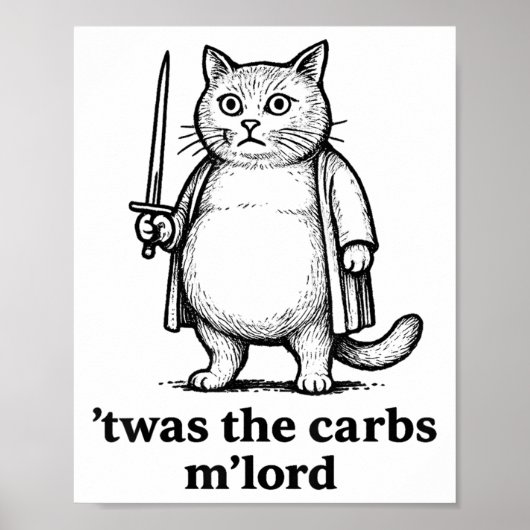 Das war das Carbs Mlord Meme Geschenk Männer Fraue Poster (Vorne)