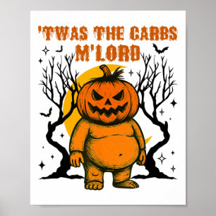 Das war der Carbs M'lord Fat Pumpkin Retro Spooky  Poster