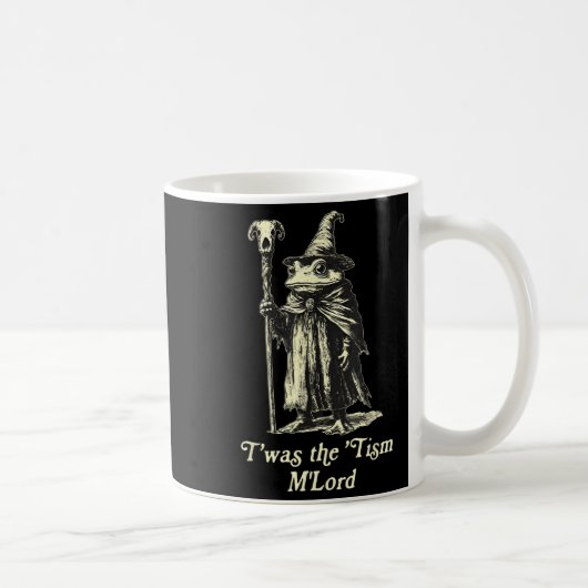 Das war der Tism Mlord Funny Frog Wizard Meme Auti Kaffeetasse (Rechts)