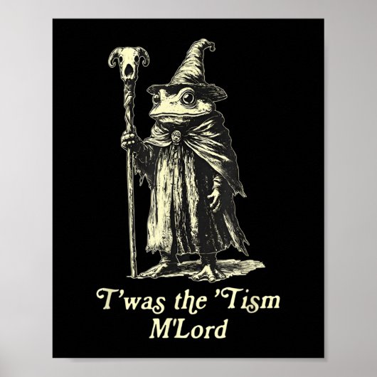 Das war der Tism Mlord Funny Frog Wizard Meme Auti Poster (Vorne)