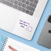 Das war der ultimative Termin - Sticker mit Stanze (Laptop mit iPhone)