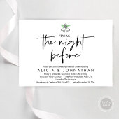 Das war die Nacht davor, Hochzeit Probe Dinner Einladung