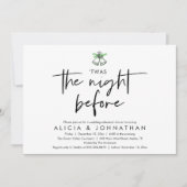 Das war die Nacht davor, Hochzeit Probe Dinner Einladung (Vorderseite)