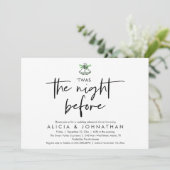 Das war die Nacht davor, Hochzeit Probe Dinner Einladung (Stehend Vorderseite)