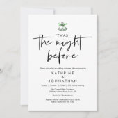 Das war die Nacht vor der Hochzeit Probe Dinner Einladung (Vorderseite)