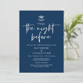 Das war die Nacht vor der Hochzeit Probe Dinner Einladung (Stehend Vorderseite)