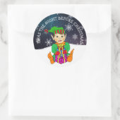 Das war die Nacht vor Weihnachten Elf Runder Aufkleber (Tasche)