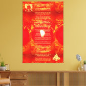 Das war die Nacht vor Weihnachten Gedicht Red Cand Leinwanddruck (Insitu (Wohnzimmer))