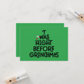 Das war die Nacht vor Weihnachten Karte (Vorderseite/Rückseite Beispiel)