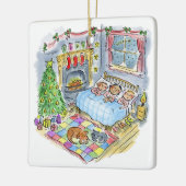 Das war die Nacht vor Weihnachten Keramikornament (Links)