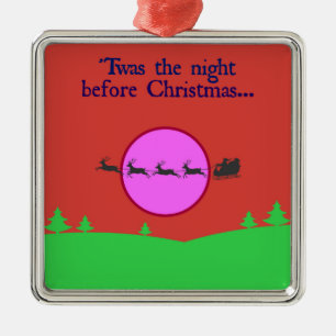 Das war die Nacht vor Weihnachten Ornament Aus Metall